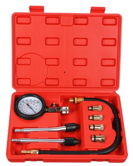 Kit di prova compressione per motori a benzina MECHANIC ENGINE TESTER 8, 0-20bar, 8 pezzi