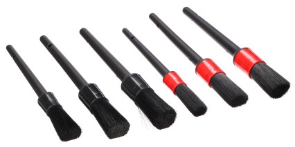 Set di pennelli di precisione per pulizia auto CAR DETAILING BRUSH 6, 6 pezzi