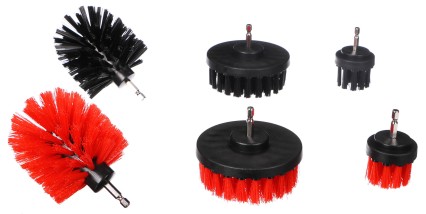 Set di spazzole per trapano per pulizia auto CAR DETAILING DRILL BRUSH 6, 6 pezzi