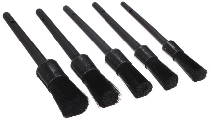 Set di pennelli di precisione rigidi per pulizia auto CAR DETAILING BRUSH 5 HARD, 5 pezzi