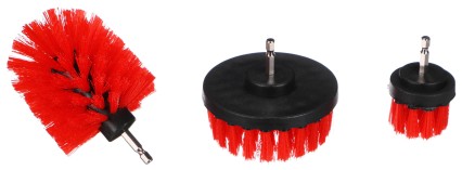 Set di spazzole medie per trapano per pulizia auto CAR DETAILING DRILL BRUSH 3 MEDIUM, 3 pezzi