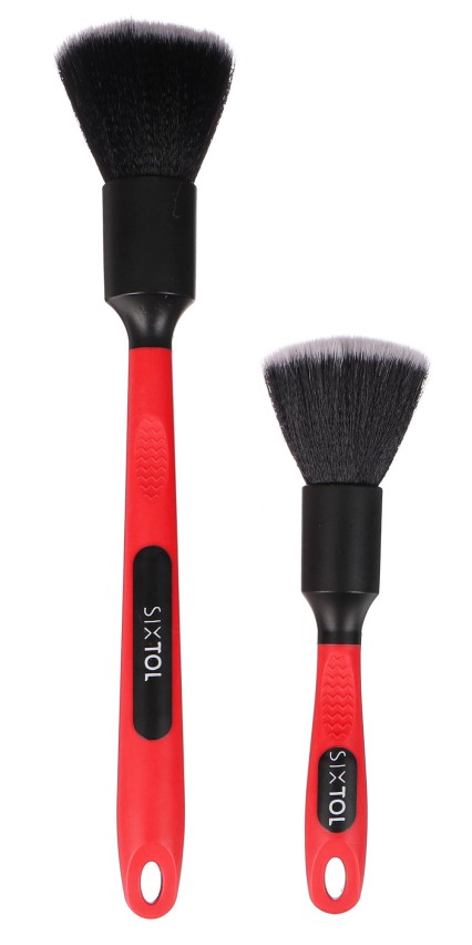 Set di spazzole di precisione per auto con manico ergo CAR DETAILING BRUSH 2 PRO, 2 pezzi