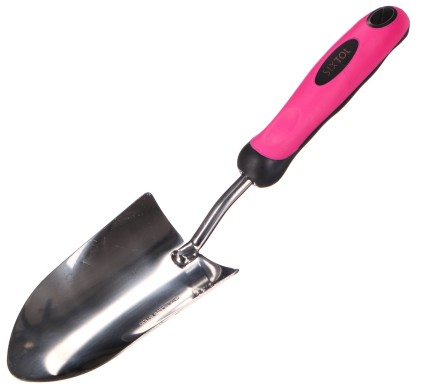 Paletta da giardino GARDEN PINK ONE, acciaio inossidabile, 33 cm