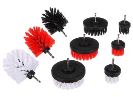 Set di spazzole per trapano per pulizia auto CAR DETAILING DRILL BRUSH 9, 9 pezzi